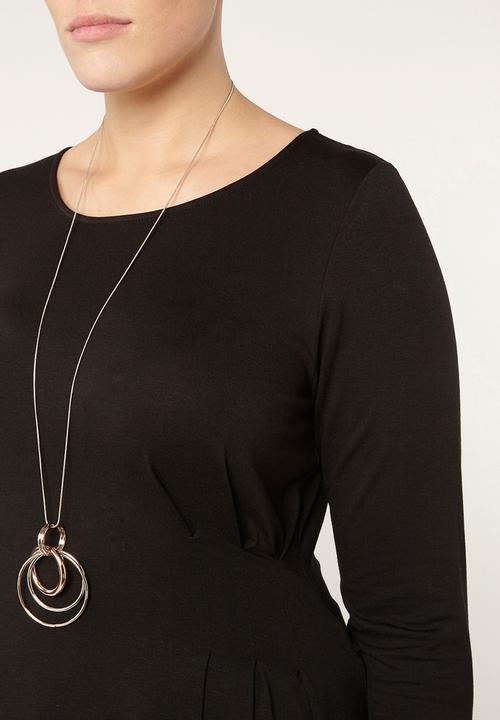 EVANS - Hourglass Fit Asymmetric Top Black