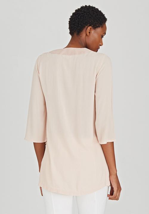 edit - V-neck Tunic Pale Pink