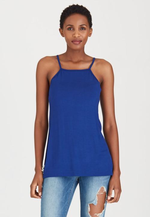 c(inch) - Longer Length Cami Blue