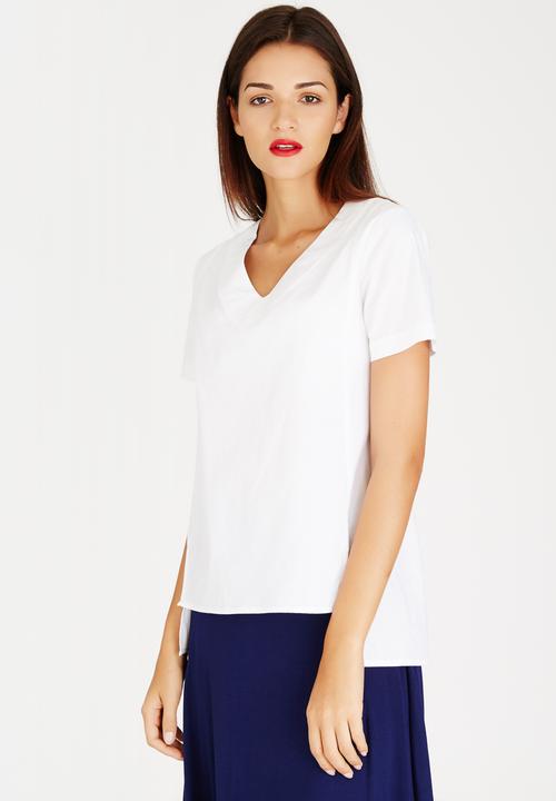 AMANDA LAIRD CHERRY - Funeka Tunic Top White