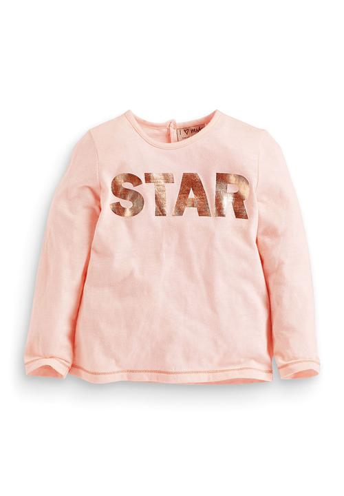 Next - Star Foil Print T-shirt Pink