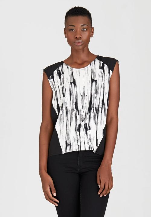 Kate Jordan - Contrast Vest Black and White