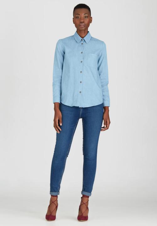 Kate Jordan - Denim Shirt Pale Blue