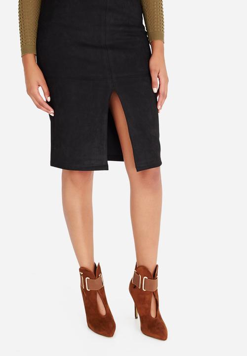 Revenge - Suedette Skirt Black