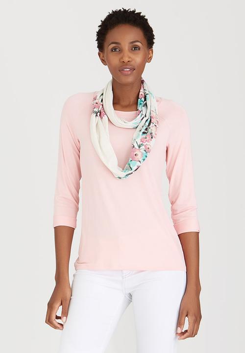 cath.nic - 3/4 Sleeve Knit Top Pale Pink
