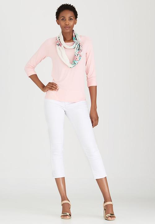 cath.nic - 3/4 Sleeve Knit Top Pale Pink