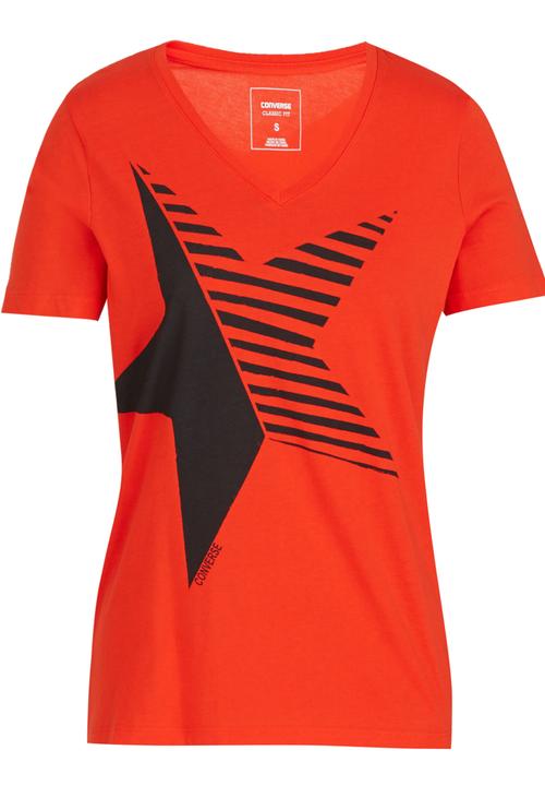 Converse - Star Easy V-neck Tee Red