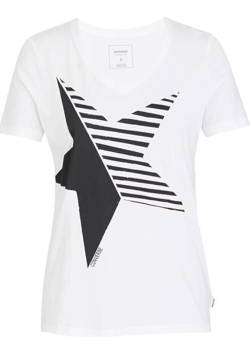 Converse - Star Easy V-neck Tee White