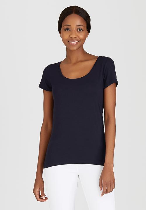 ONLY - Jewel Round Neck Tee Navy