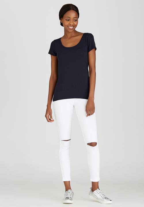 ONLY - Jewel Round Neck Tee Navy