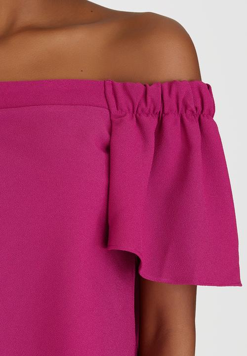STYLE REPUBLIC - Bardot Blouse Cerise Pink