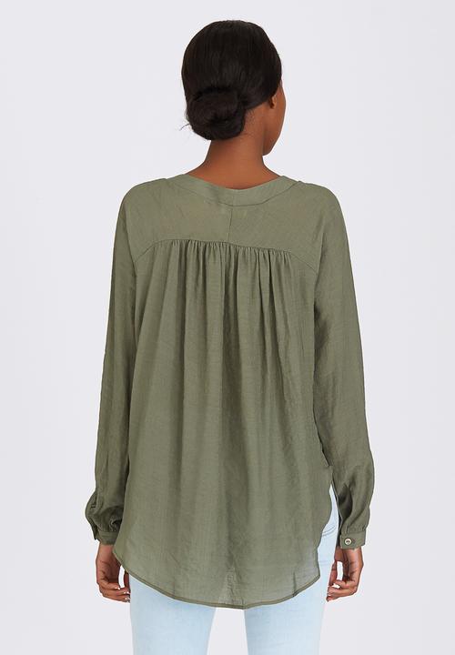 edit - Loose-fit Tunic Khaki Green