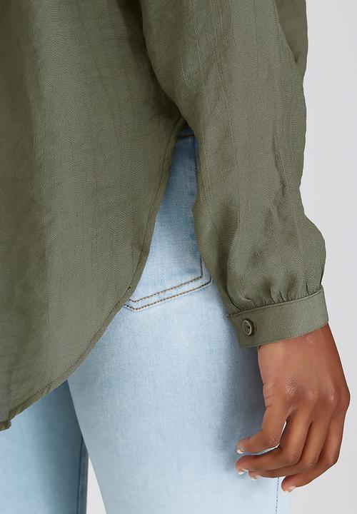 edit - Loose-fit Tunic Khaki Green