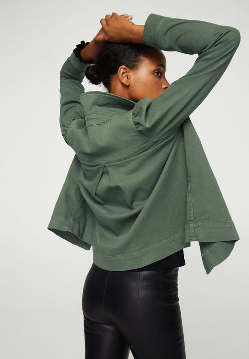 MANGO - Chest-pocket Overshirt Khaki Green
