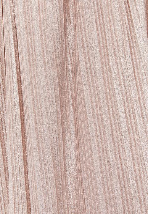 MANGO - Metallic Pleated Skirt Rose