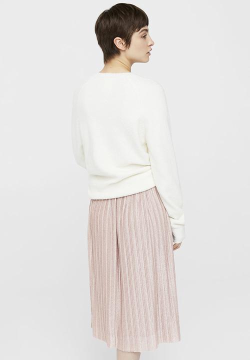 MANGO - Metallic Pleated Skirt Rose