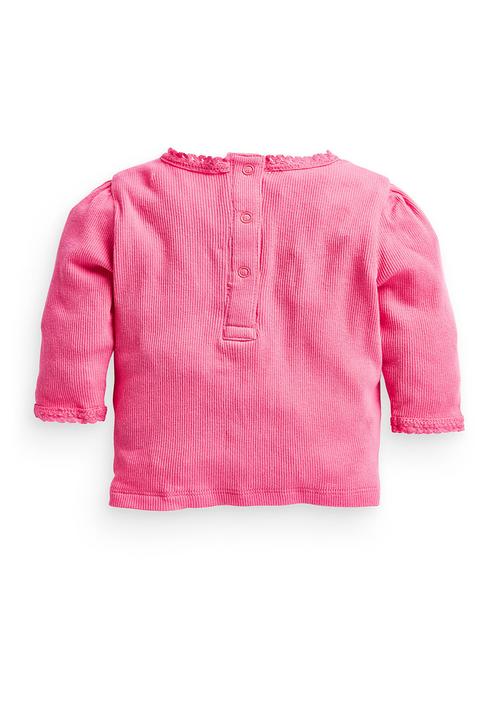 Next - Ribbed T-shirt Mid Pink Mid Pink