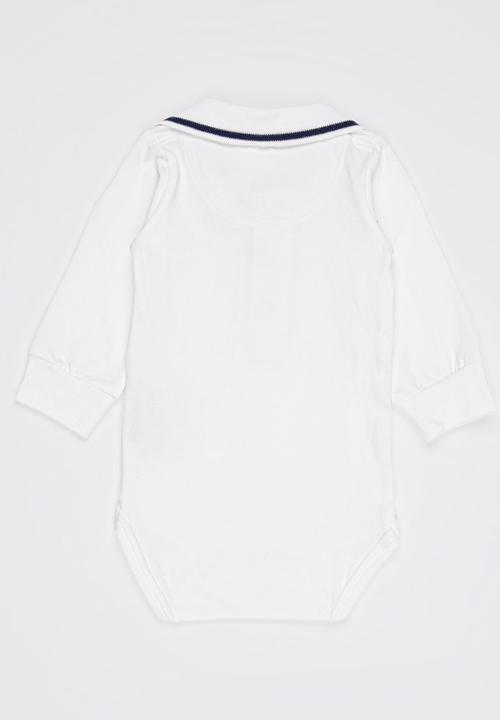 Name It - Printed Babygrow White