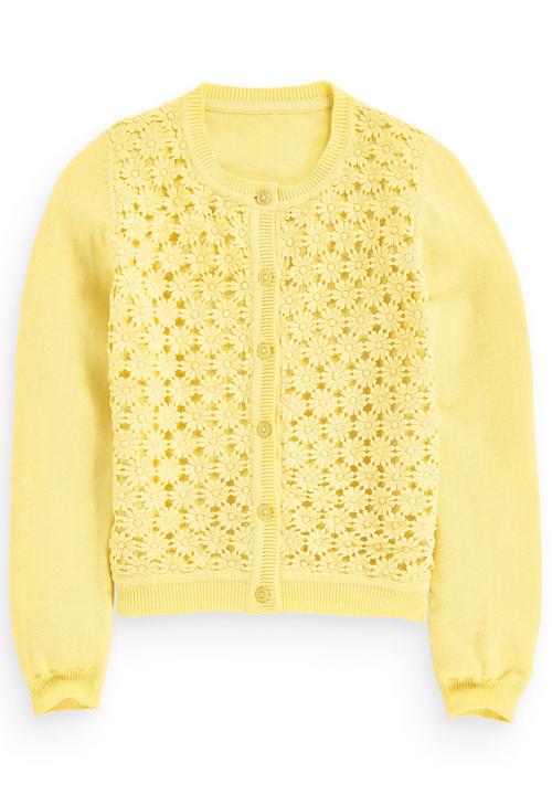 Next - Daisy Crochet Cardigan Yellow
