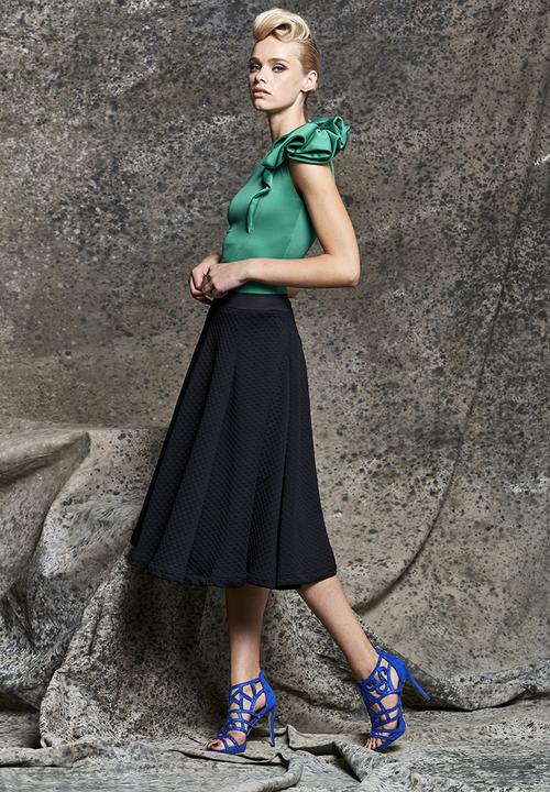 Gert-Johan Coetzee - Flare Skirt with Panels Black
