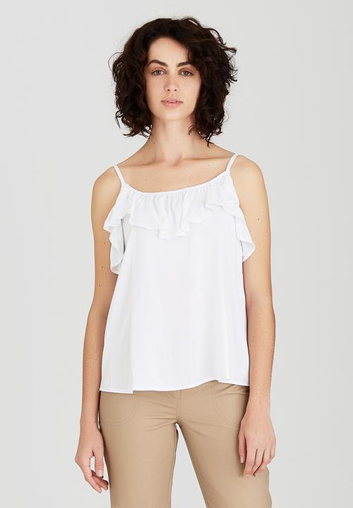 edit - Cami with Frills White