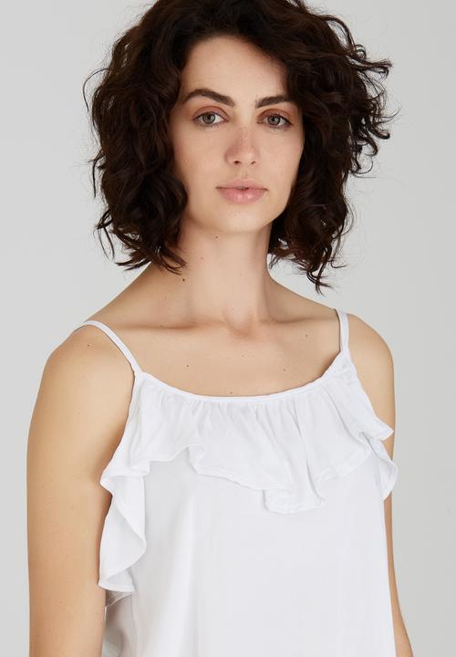 edit - Cami with Frills White
