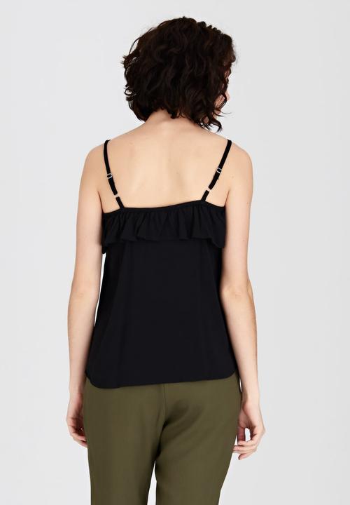 edit - Cami with Frills Black