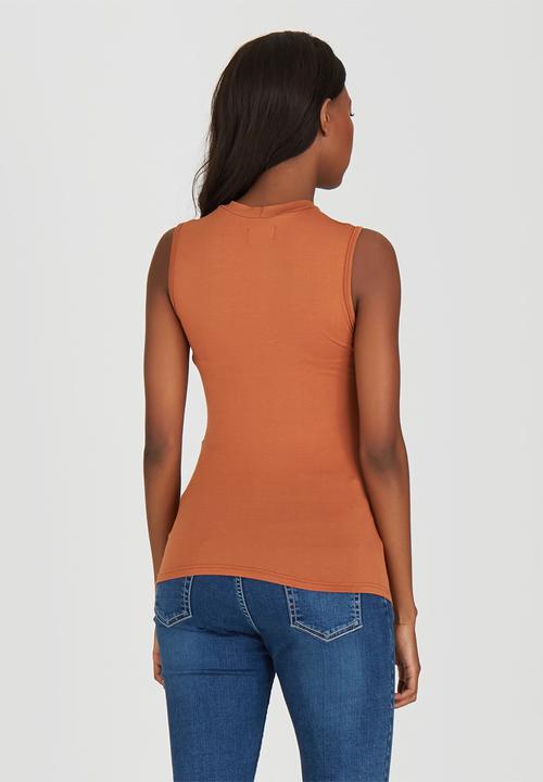 edit Maternity - High-Neck Top Mid Brown