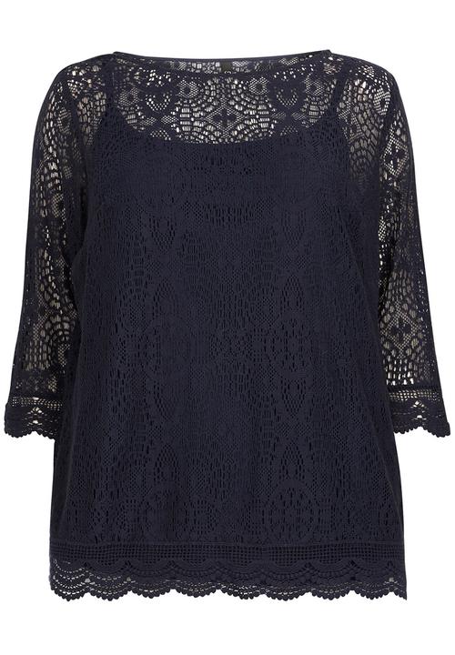 EVANS - Lace Blouse Navy