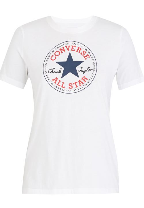 Converse - Solid Chuck Patch Crew Tee White