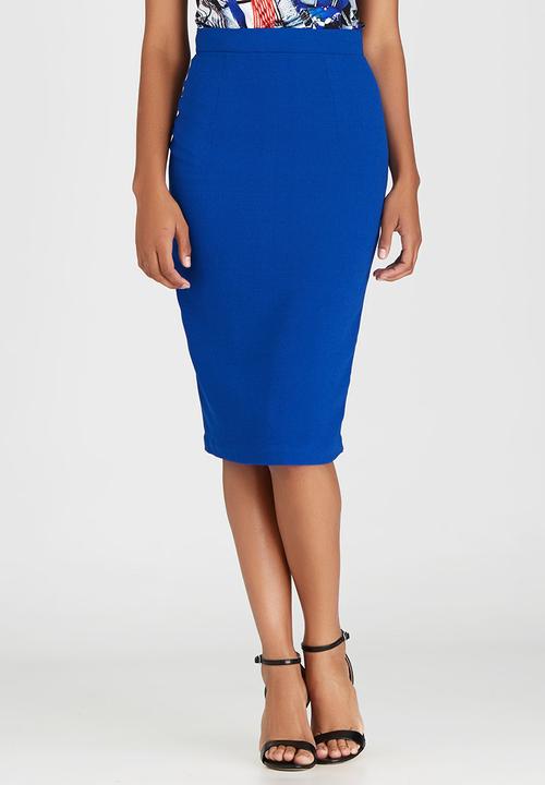 DAVID by David Tlale - Rose Pencil Skirt Cobalt