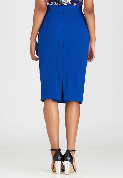 DAVID by David Tlale - Rose Pencil Skirt Cobalt