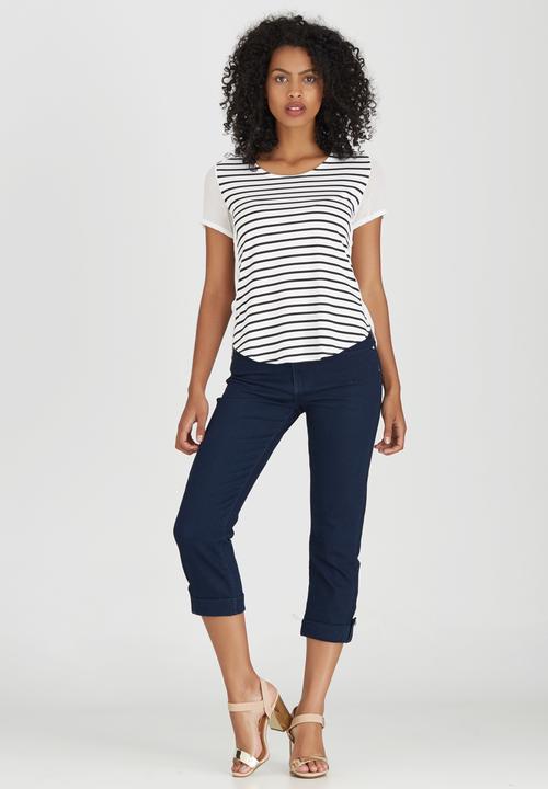 cath.nic - Striped Knit Top Black and White