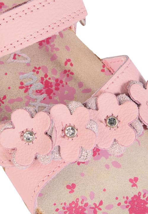 Next - Floral Corkbed Sandals Pale Pink Pale Pink