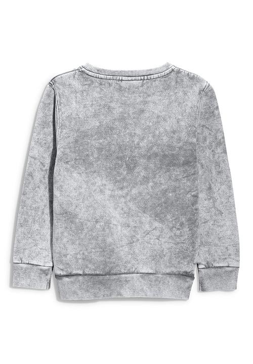 Next - Grey Washed Biker Crew Mid Grey