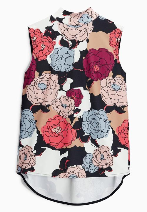 Next - Sleeveless Roll Neck Top Black