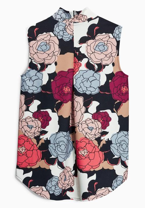 Next - Sleeveless Roll Neck Top Black