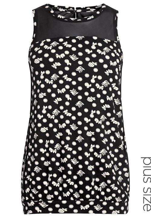 Next - Monochrome Print Blouse Black/White Black and White