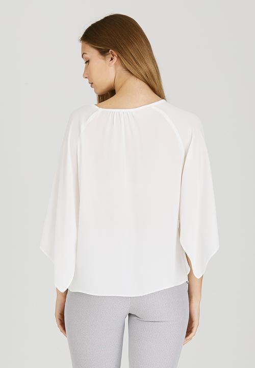 edit - Volume Split Sleeve Blouse Milk