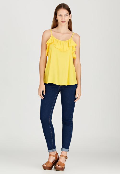 edit - Cami with Frills Yellow