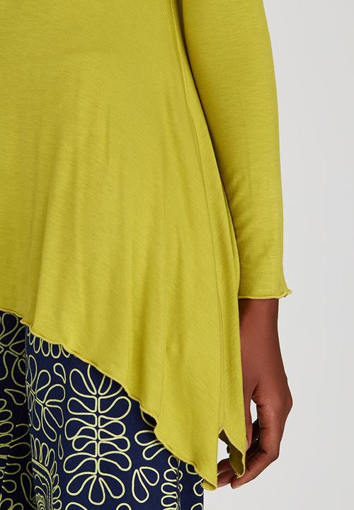 OLKA POLKA - Assymetrical Pixie Top Chartreuse