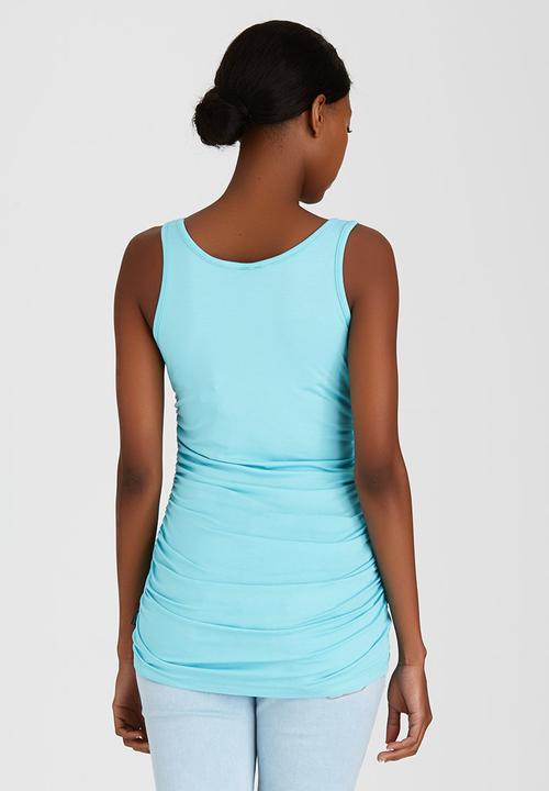 Cherry Melon - Side Gauge Tank Top Blue