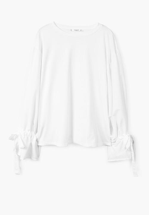 MANGO - Pintora Puffed Sleeves T-shirt White