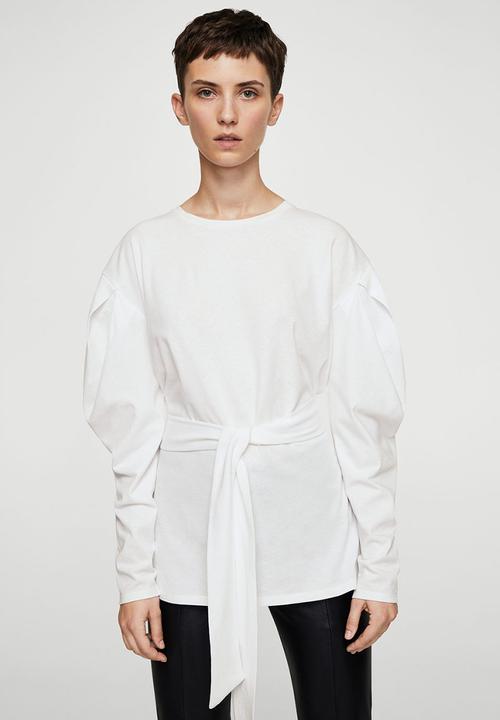 MANGO - Puffed Sleeves T-shirt White