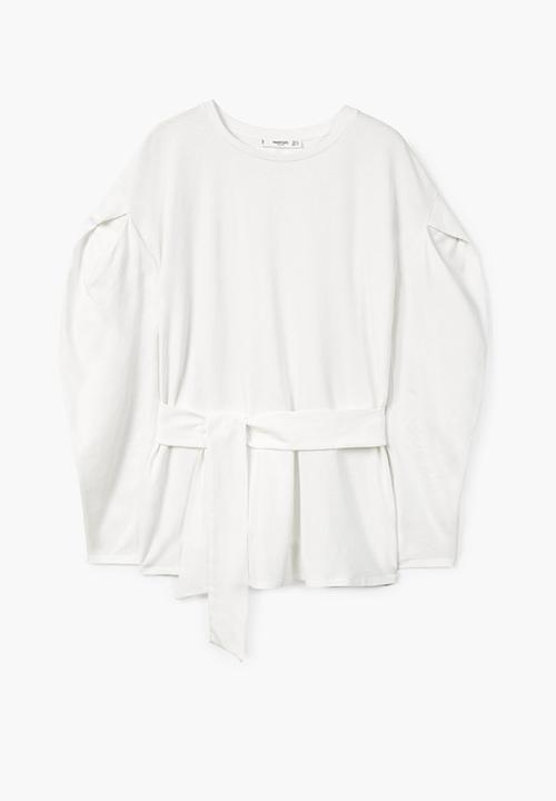 MANGO - Puffed Sleeves T-shirt White