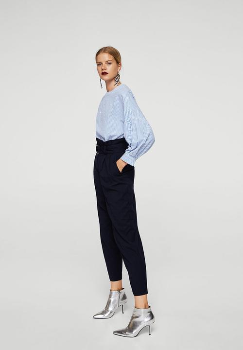 MANGO - Pearls Blouse Pale Blue