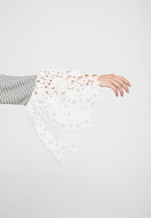 MANGO - Blonda Sleeve T-shirt Off White
