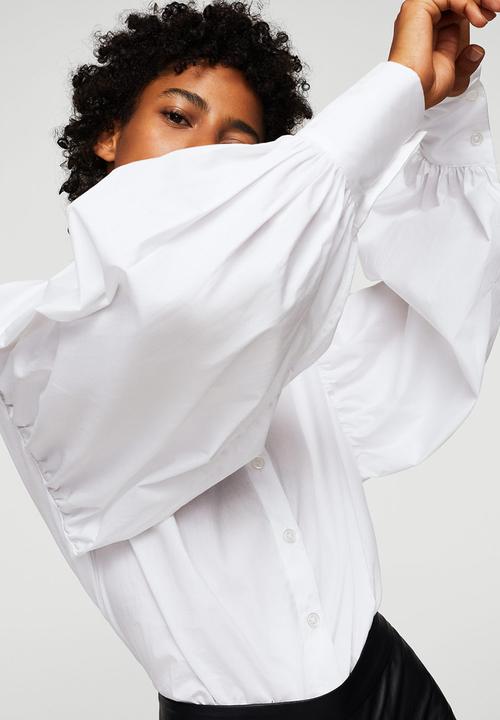 MANGO - Puffed Sleeves Shirt White