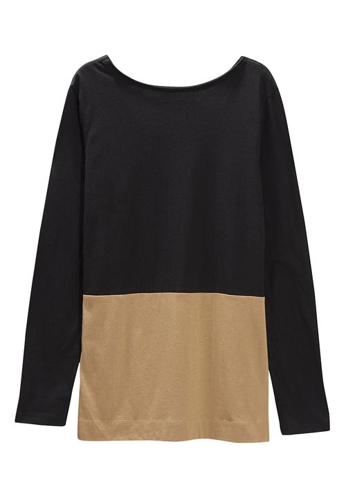 Next - V-Neck Modal Blend Long Sleeve Top Black