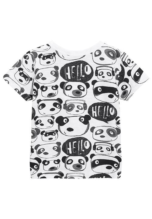 Next - Panda Printed T-shirt Black and White